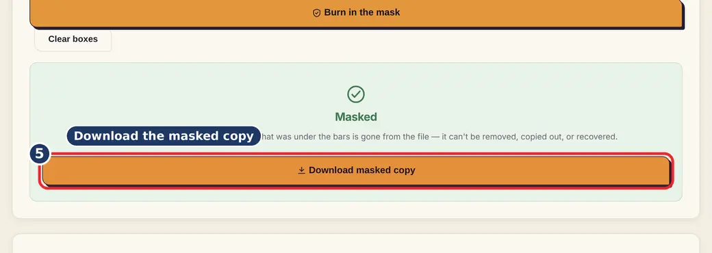 Step 5: Download the masked copy (mask Aadhaar number online) - Mask Your Aadhaar Number on LoveByPDF