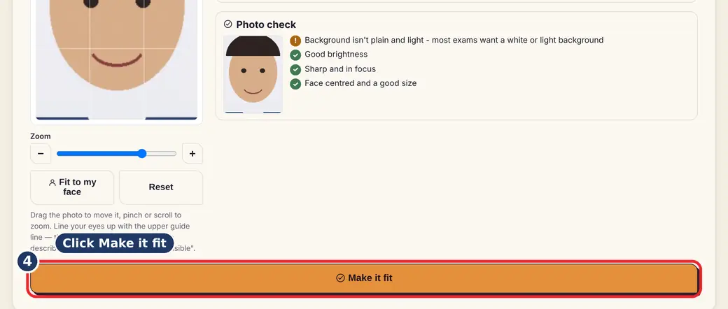 Step 4: Press the resize button (SSC UPSC photo resizer) - Exam Photo & Signature Resizer on LoveByPDF