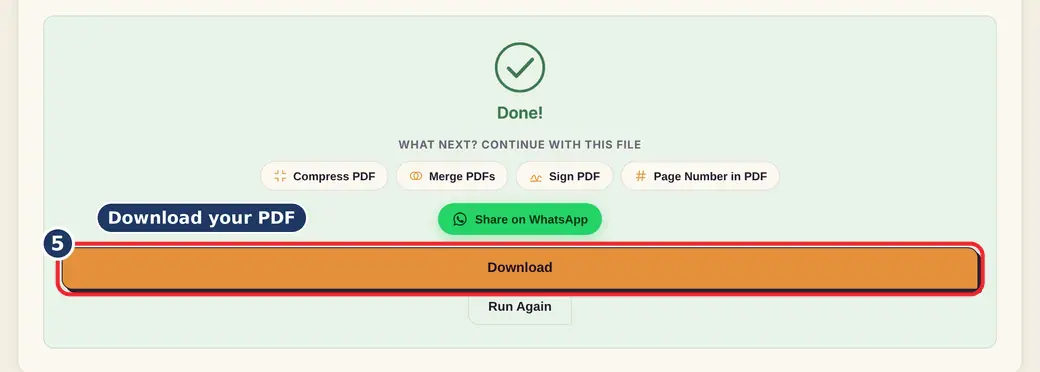 Step 5: Download your PDF (JPG to PDF online) - JPG to PDF on LoveByPDF
