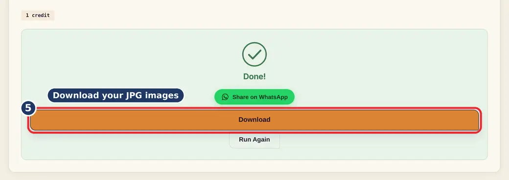 Step 5: Download your JPG images (PDF to JPG online) - PDF to JPG on LoveByPDF
