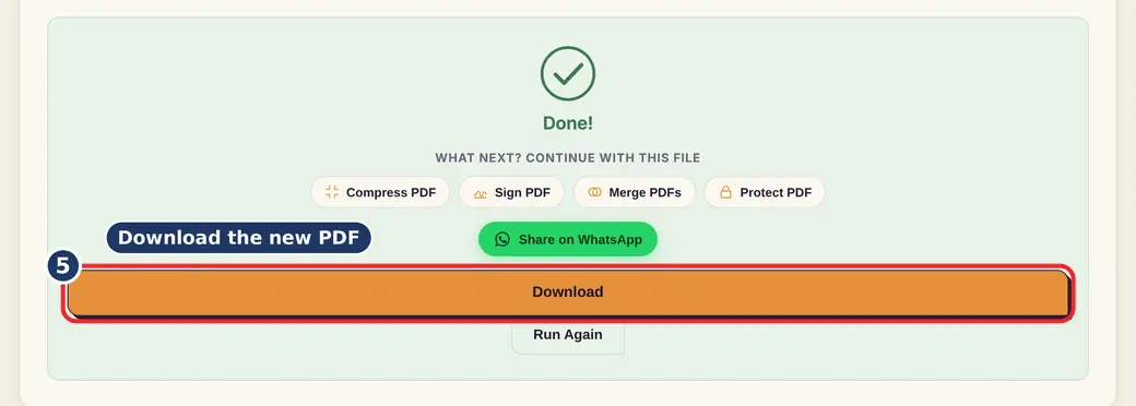 Step 5: Download (reorder PDF pages) - Reorder Pages on LoveByPDF