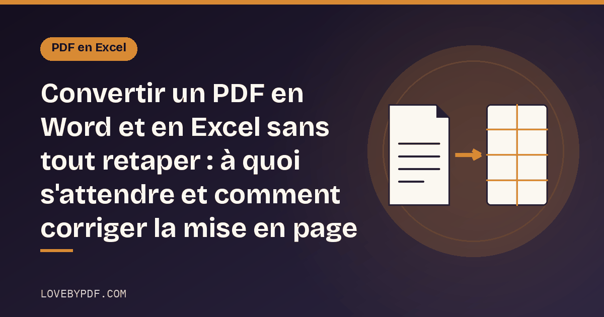 Convertir un PDF en Word et en Excel sans tout retaper : à quoi s'attendre et comment corriger la mise en page