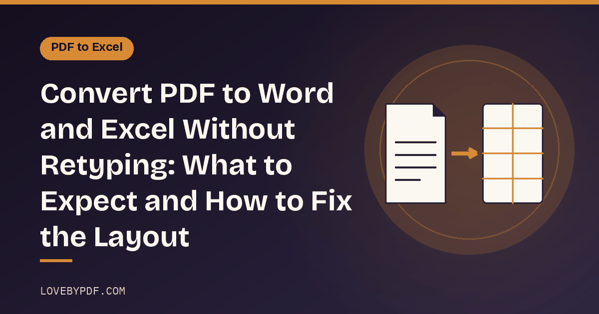 Convert PDF to Word and Excel Without Retyping: What to Expect and How to Fix the Layout