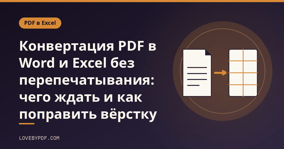Конвертация PDF в Word и Excel без перепечатывания: чего ждать и как поправить вёрстку