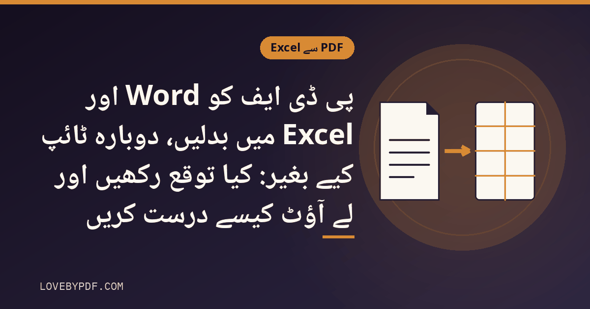پی ڈی ایف کو Word اور Excel میں بدلیں، دوبارہ ٹائپ کیے بغیر: کیا توقع رکھیں اور لے آؤٹ کیسے درست کریں