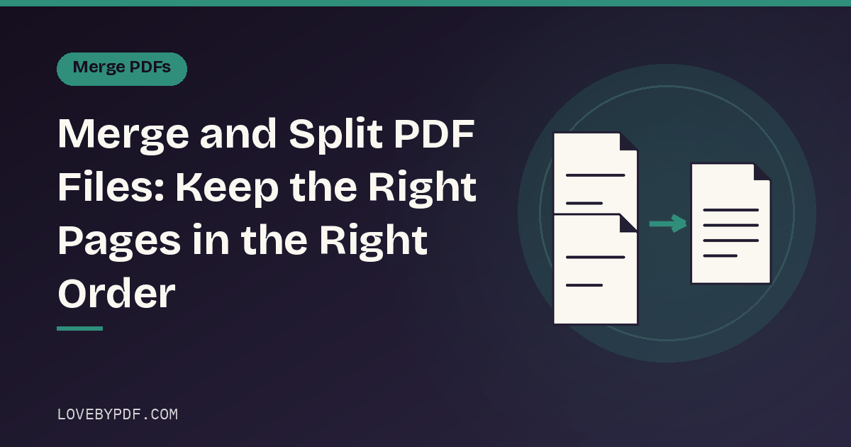 Merge and Split PDF Files: Keep the Right Pages in the Right Order