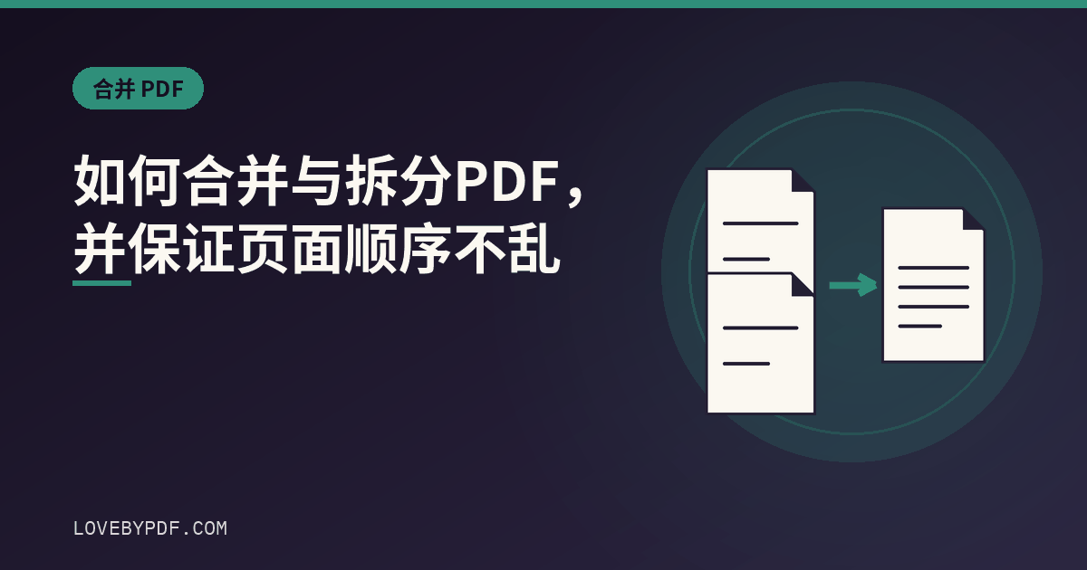 如何合并与拆分 PDF，并保证页面顺序不乱